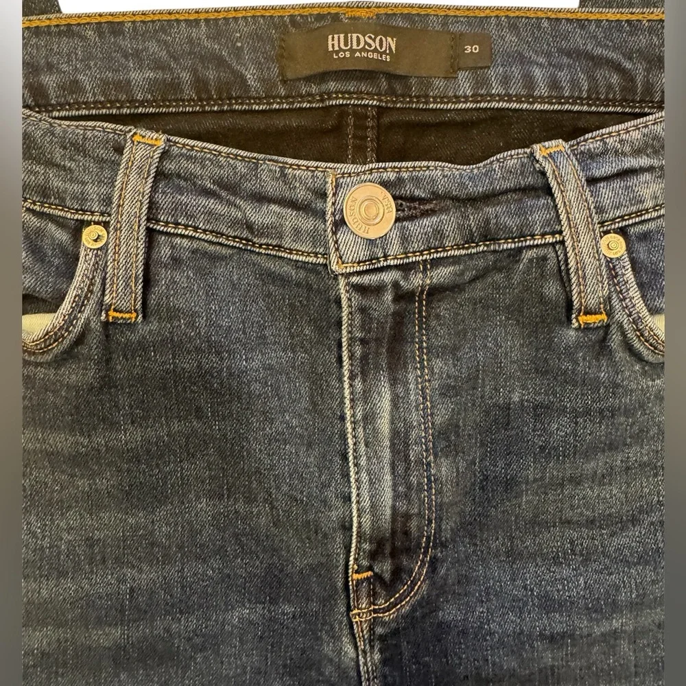 Hudson Jeans Women's Skinny Jeans - Dark Blue - Picture 5 of 6